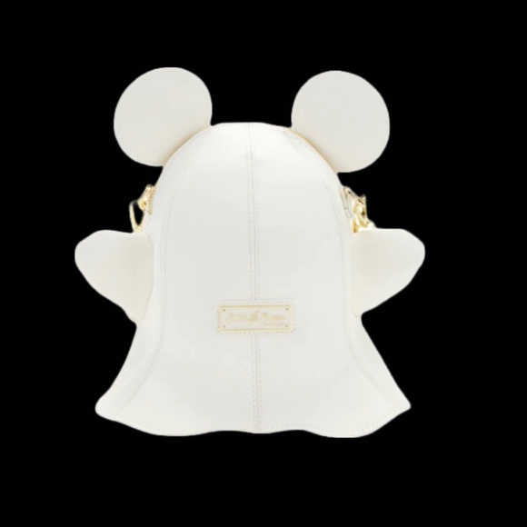 Loungefly Stitch Shoppe Mickey Mouse Glow Ghost Crossbody Bag - Picture 3 of 7